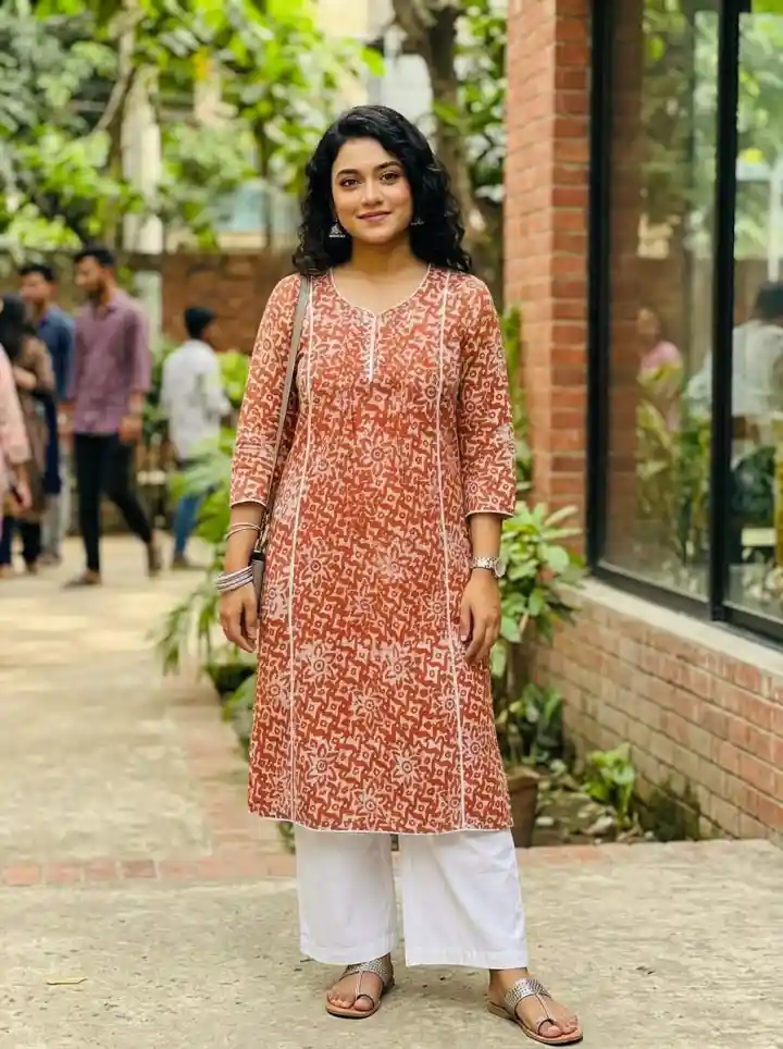 প্রিমিয়াম ওয়ান পিস কুর্তি - স্টার ডিজাইন