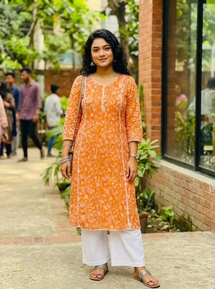 প্রিমিয়াম ওয়ান পিস কুর্তি - লতা ডিজাইন
